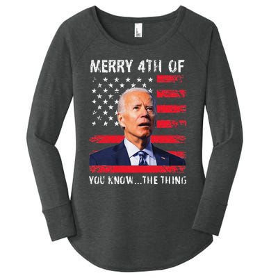 Merry 4th Of July Women's Perfect Tri Tunic Long Sleeve Shirt