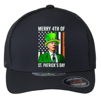 Merry 4th Of St Patrick's Day Joe Biden Leprechaun Hat  Flexfit Unipanel Trucker Cap