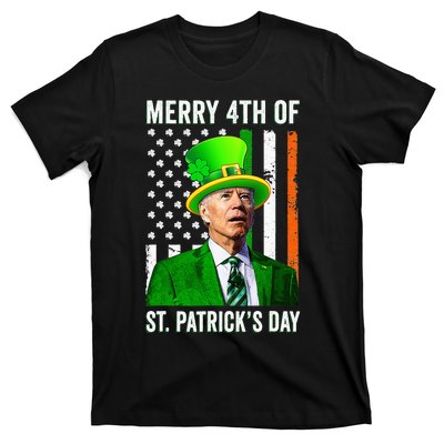 Merry 4th Of St Patrick's Day Joe Biden Leprechaun Hat  T-Shirt