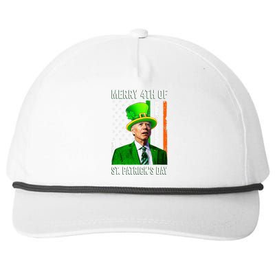 Merry 4th Of St Patrick's Day Joe Biden Leprechaun Hat  Snapback Five-Panel Rope Hat