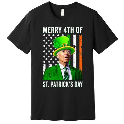 Merry 4th Of St Patrick's Day Joe Biden Leprechaun Hat  Premium T-Shirt