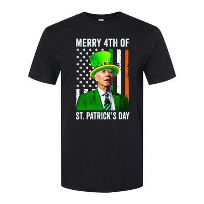 Merry 4th Of St Patrick's Day Joe Biden Leprechaun Hat  Softstyle® CVC T-Shirt