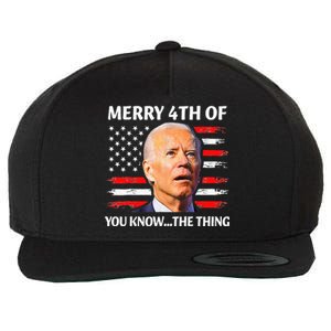 Merry 4th Of You Know...The Thing Happy 4th Of July Memorial  Wool Snapback Cap