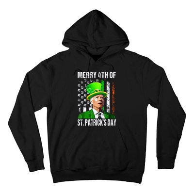 Merry 4th Of St Patricks Day Funny Joe Biden Leprechaun Hat Hoodie