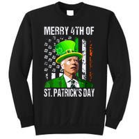 Merry 4th Of St Patricks Day Funny Joe Biden Leprechaun Hat Sweatshirt