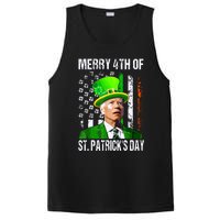 Merry 4th Of St Patricks Day Funny Joe Biden Leprechaun Hat PosiCharge Competitor Tank