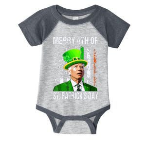 Merry 4th Of St Patricks Day Funny Joe Biden Leprechaun Hat Infant Baby Jersey Bodysuit