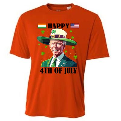 Merry 4th Of Easter Funny Joe Biden St Patricks Day Confused Cooling Performance Crew T-Shirt