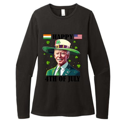 Merry 4th Of Easter Funny Joe Biden St Patricks Day Confused Womens CVC Long Sleeve Shirt