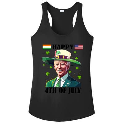 Merry 4th Of Easter Funny Joe Biden St Patricks Day Confused Ladies PosiCharge Competitor Racerback Tank