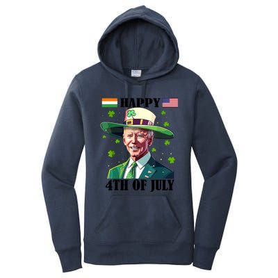 Merry 4th Of Easter Funny Joe Biden St Patricks Day Confused Women's Pullover Hoodie