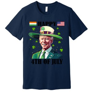 Merry 4th Of Easter Funny Joe Biden St Patricks Day Confused Premium T-Shirt