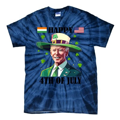 Merry 4th Of Easter Funny Joe Biden St Patricks Day Confused Tie-Dye T-Shirt