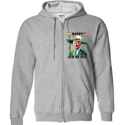 Merry 4th Of Easter Funny Joe Biden St Patricks Day Confused Full Zip Hoodie