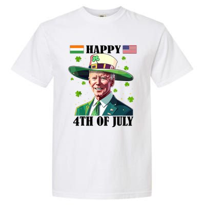 Merry 4th Of Easter Funny Joe Biden St Patricks Day Confused Garment-Dyed Heavyweight T-Shirt