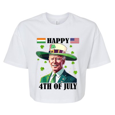 Merry 4th Of Easter Funny Joe Biden St Patricks Day Confused Bella+Canvas Jersey Crop Tee