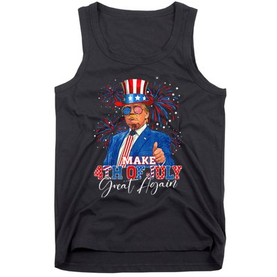 Make 4th Of July Great Again Patriotic Firework Donald Trump Tank Top