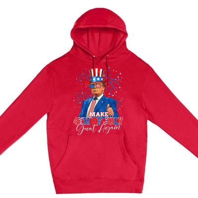 Make 4th Of July Great Again Patriotic Firework Donald Trump Premium Pullover Hoodie