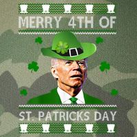 Merry 4th Of St Patrick's Day Funny Joe Biden Legacy Tie Dye Trucker Hat