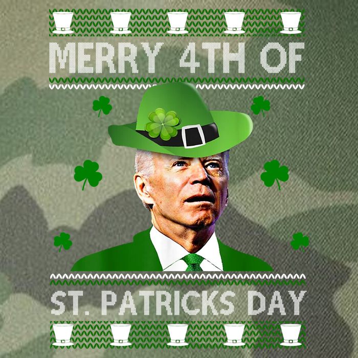 Merry 4th Of St Patrick's Day Funny Joe Biden Legacy Tie Dye Trucker Hat