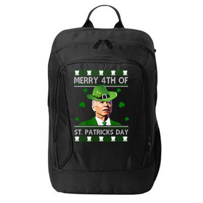 Merry 4th Of St Patrick's Day Funny Joe Biden City Backpack