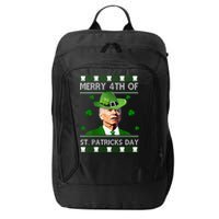 Merry 4th Of St Patrick's Day Funny Joe Biden City Backpack