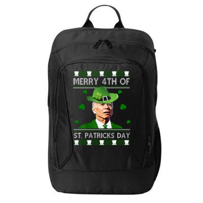 Merry 4th Of St Patrick's Day Funny Joe Biden City Backpack