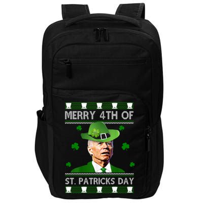 Merry 4th Of St Patrick's Day Funny Joe Biden Impact Tech Backpack