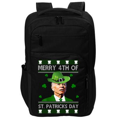 Merry 4th Of St Patrick's Day Funny Joe Biden Impact Tech Backpack