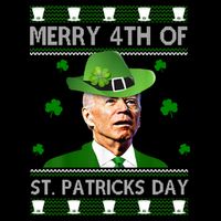 Merry 4th Of St Patrick's Day Funny Joe Biden Impact Tech Backpack