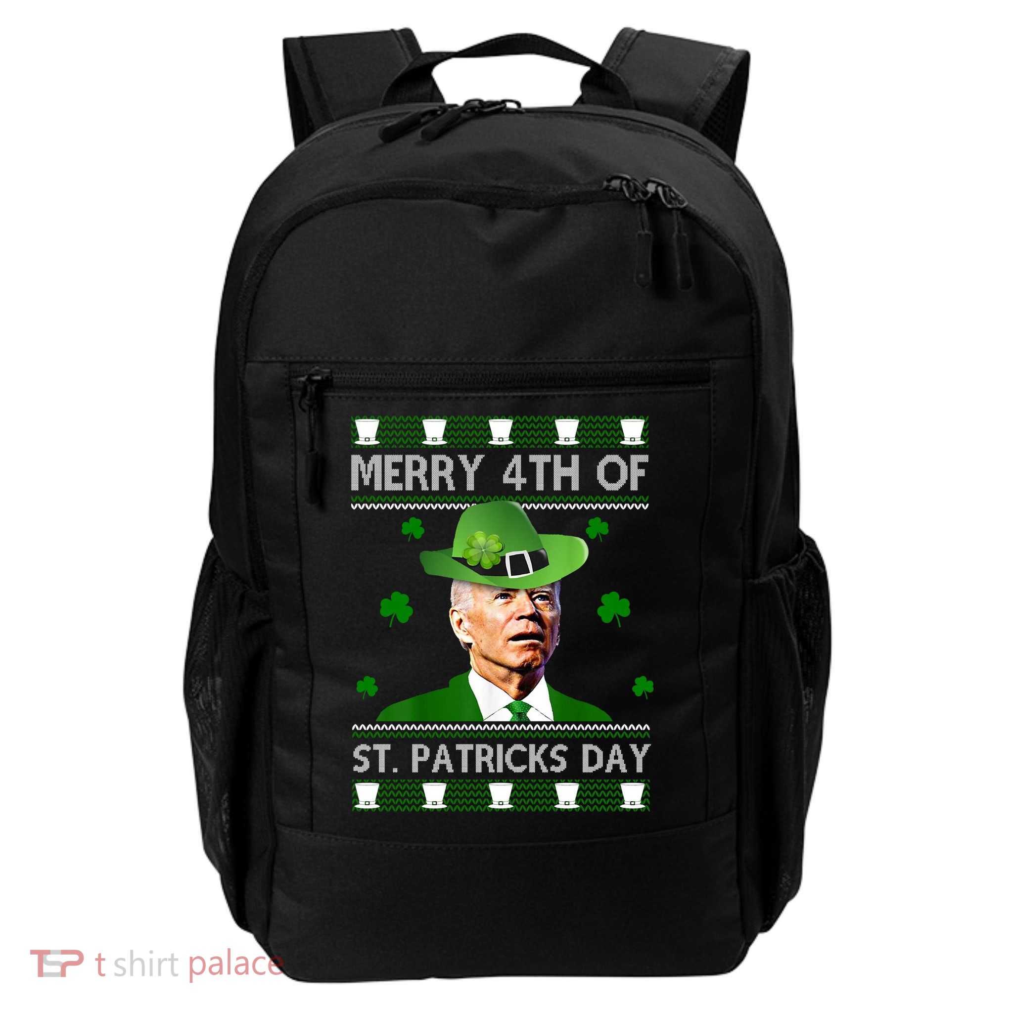 Merry 4th Of St Patrick's Day Funny Joe Biden Daily Commute Backpack