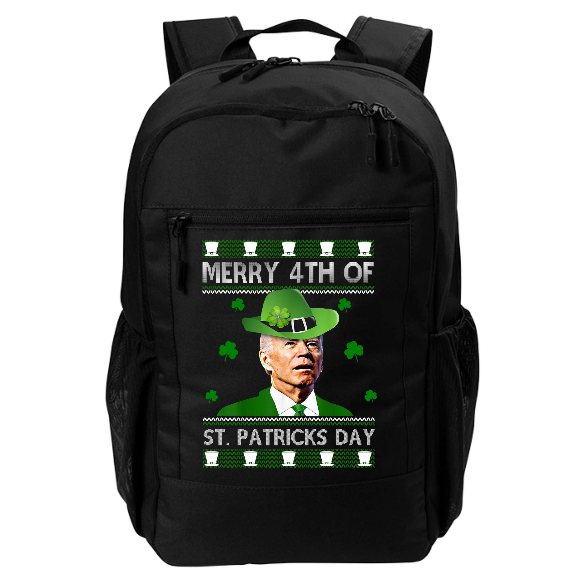 Merry 4th Of St Patrick's Day Funny Joe Biden Backpack
