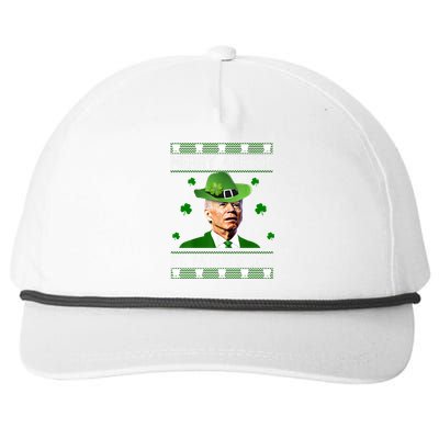 Merry 4th Of St Patrick's Day Funny Joe Biden Snapback Five-Panel Rope Hat