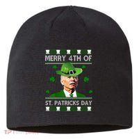 Merry 4th Of St Patrick's Day Funny Joe Biden Sustainable Beanie