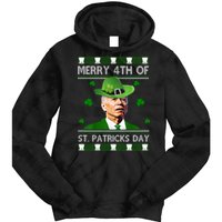 Merry 4th Of St Patrick's Day Funny Joe Biden Tie Dye Hoodie