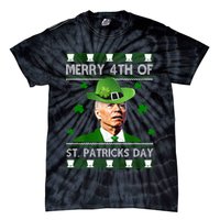 Merry 4th Of St Patrick's Day Funny Joe Biden Tie-Dye T-Shirt