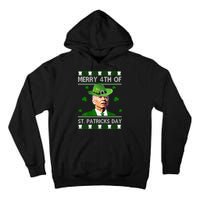 Merry 4th Of St Patrick's Day Funny Joe Biden Tall Hoodie