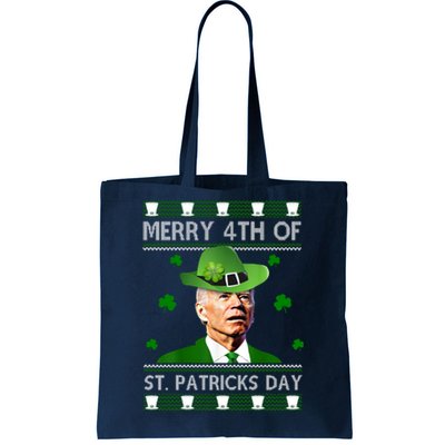 Merry 4th Of St Patrick's Day Funny Joe Biden Tote Bag