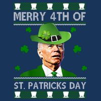 Merry 4th Of St Patrick's Day Funny Joe Biden Infant Baby Jersey Bodysuit