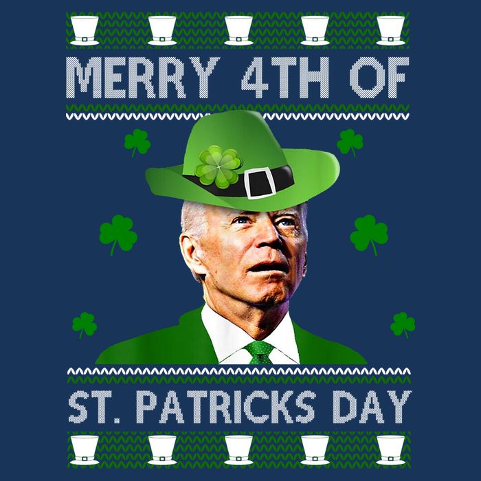 Merry 4th Of St Patrick's Day Funny Joe Biden Infant Baby Jersey Bodysuit