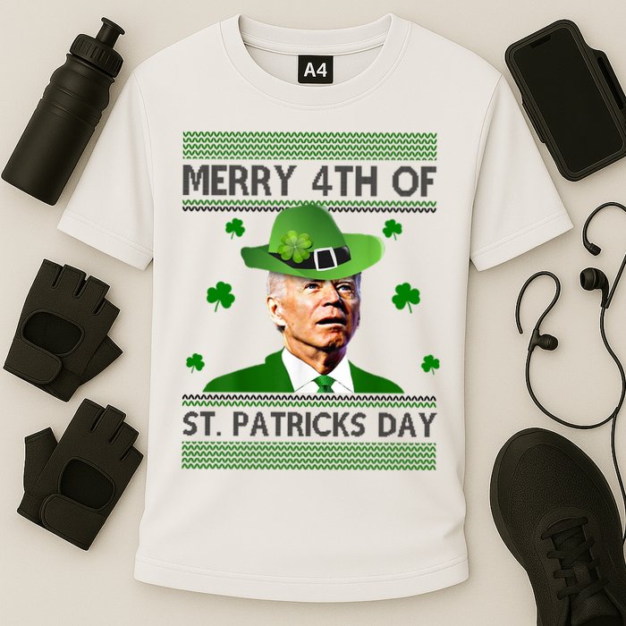 Merry 4th Of St Patrick's Day Funny Joe Biden Performance Shirt