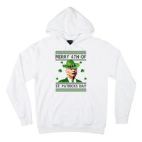 Merry 4th Of St Patrick's Day Funny Joe Biden Hoodie