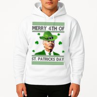 Merry 4th Of St Patrick's Day Funny Joe Biden Hoodie
