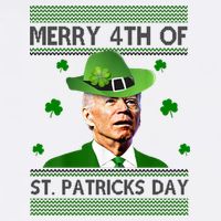Merry 4th Of St Patrick's Day Funny Joe Biden Apron