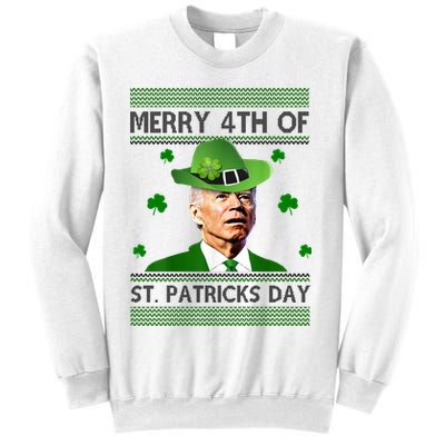 Merry 4th Of St Patrick's Day Funny Joe Biden Sweatshirt