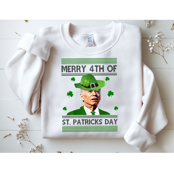 Merry 4th Of St Patrick's Day Funny Joe Biden Sweatshirt