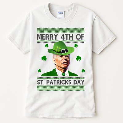 Merry 4th Of St Patrick's Day Funny Joe Biden Tall T-Shirt