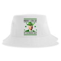 Merry 4th Of St Patrick's Day Funny Joe Biden Sustainable Bucket Hat