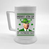 Merry 4th Of St Patrick's Day Funny Joe Biden Beer Stein