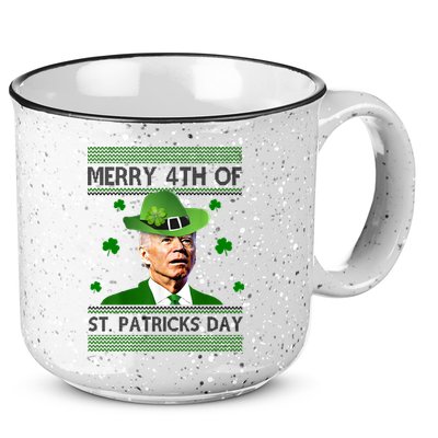 Merry 4th Of St Patrick's Day Funny Joe Biden 15oz Campfire Ceramic Mug